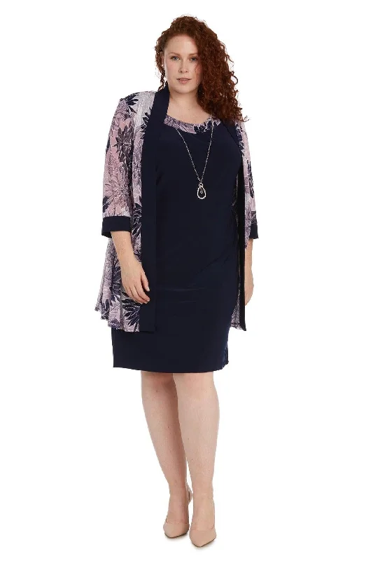 Maternity dress for a baby's first visit to the art gallery R&M Richards 9003W Short Plus Size Jacket Dress Maternity dress for a baby's first visit to the art gallery R&M Richards 9003W Short Plus Size Jacket Dress