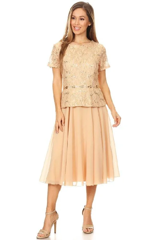 Maternity dress for a baby's first visit to the bird sanctuary Mother of the Bride Short Dress Plus Size Gold