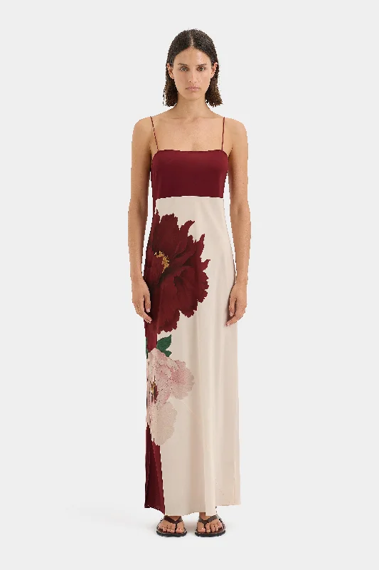 Midi dresses with one - shoulder designs for a modern and asymmetric style Florian Slip Dress