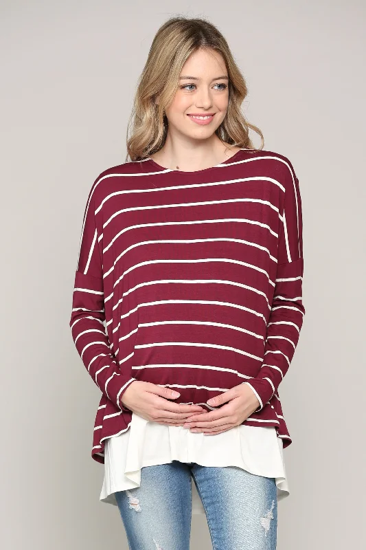 BURGUNDY/IVORY
