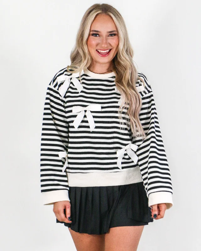 Plus Size Women's Open - Front Cardigan Sweater in Burgundy with Buttons for a Stylish LayerStriped with Ribbon Patch Top