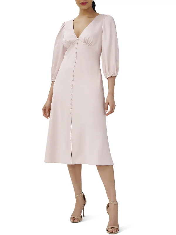 Mermaid - Style Women Dress with a Fitted Silhouette for Special Occasions Mermaid - Style Women Dress with a Fitted Silhouette for Special Occasions Womens Satin Midi Fit & Flare Dress