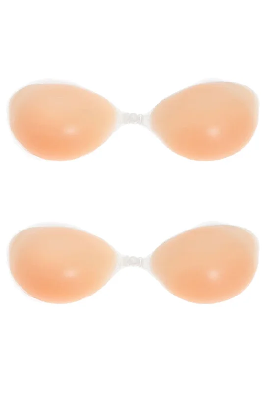 Women's white bras for a clean appearanceSilicone Sticky Bra 2-pack