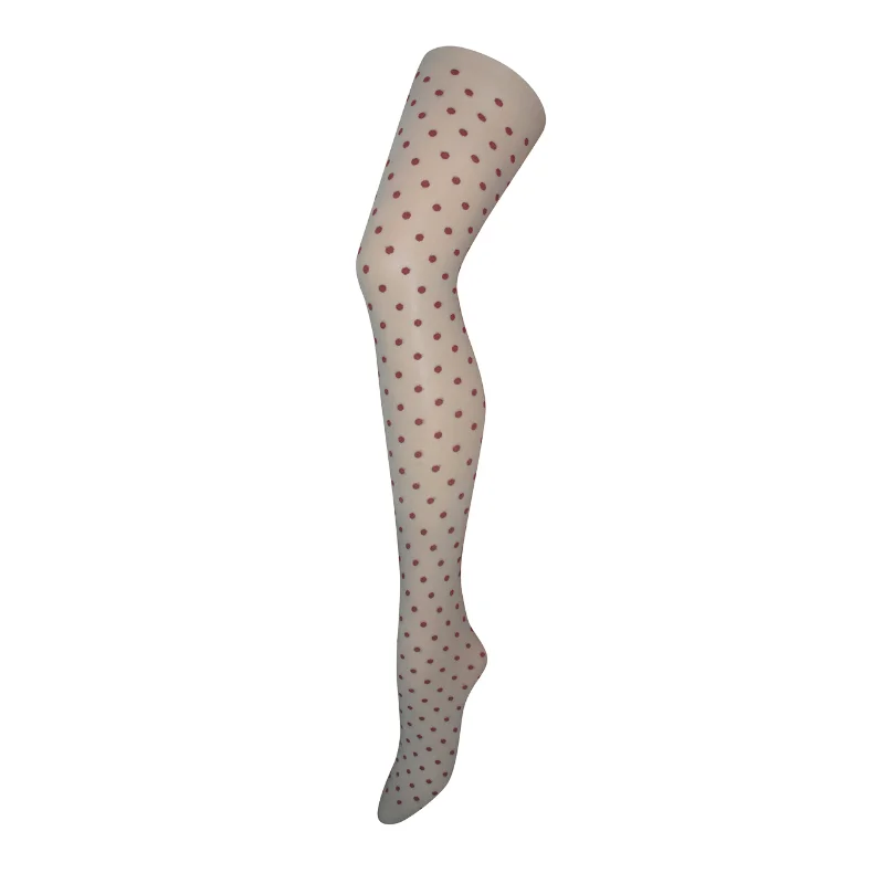 women tights for a formal event with an evening gownTightology Spot Tights - Grey/Red