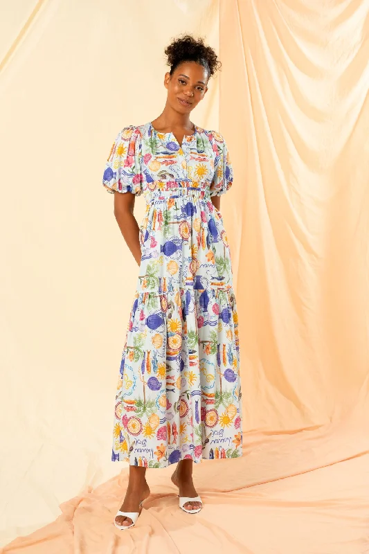 Animal print maxi dresses for a statement - making outfitRoma Shirred Waist Maxi Dress