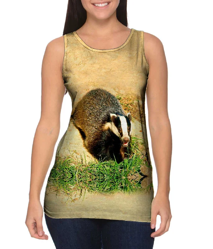 V - Neck Women's Moisture - Wicking Tank Tops for RunningHoney Badger Enjoy